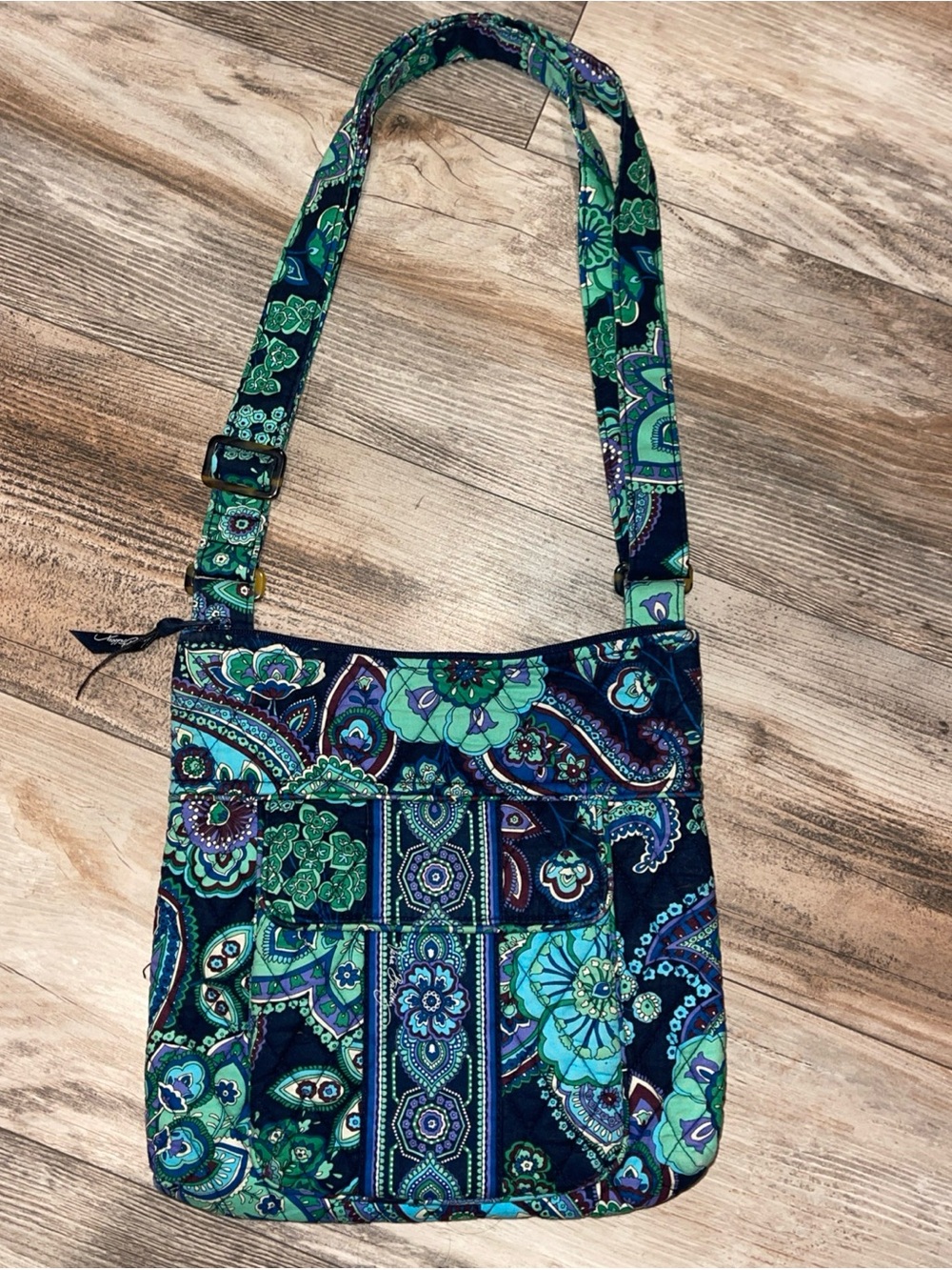 Vera Bradley Purse Bag Tote BLUE RHAPSODY Adjustable Crossbody On The Go Retired